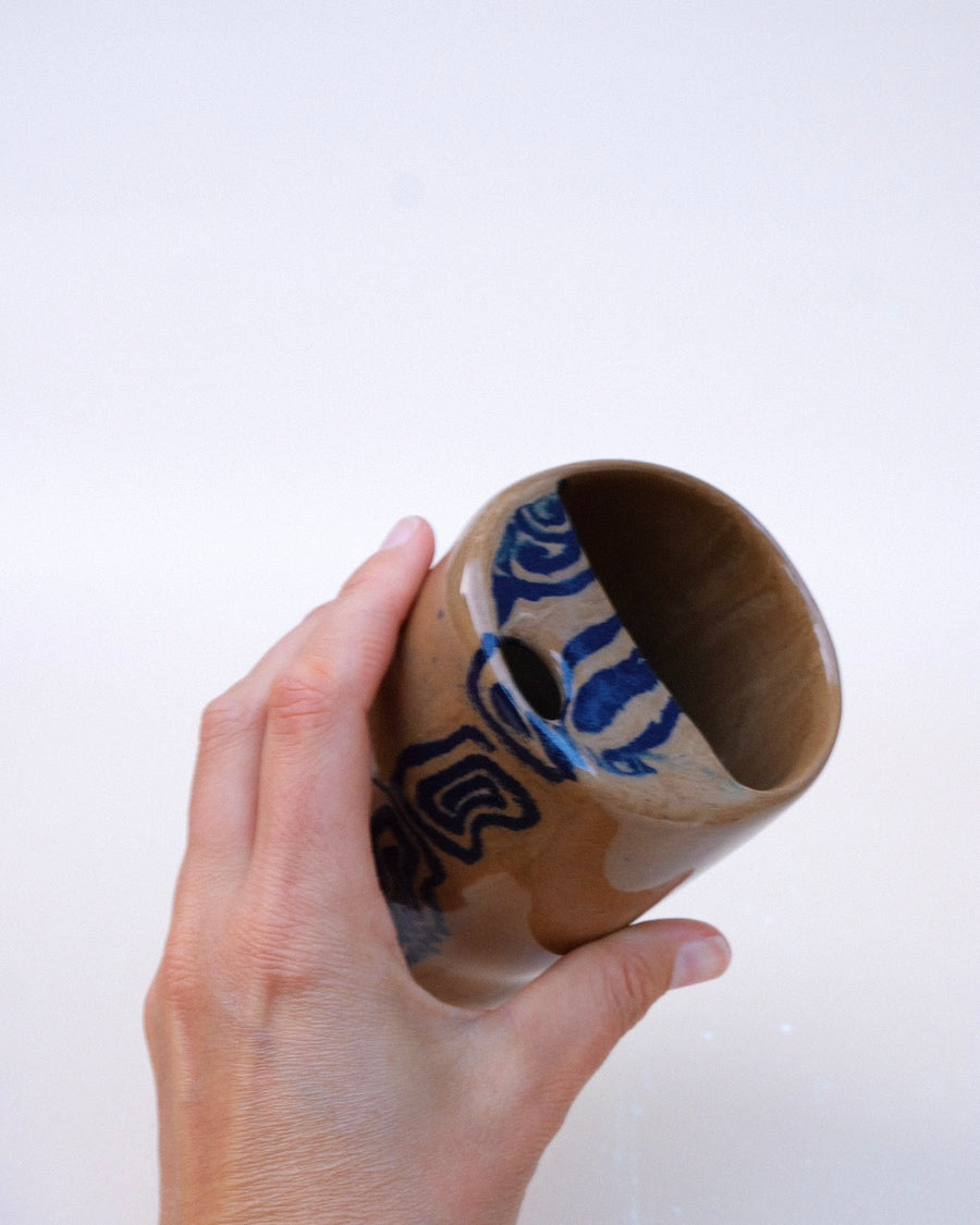 N.96 Cobalt Spirals Sippy Cup