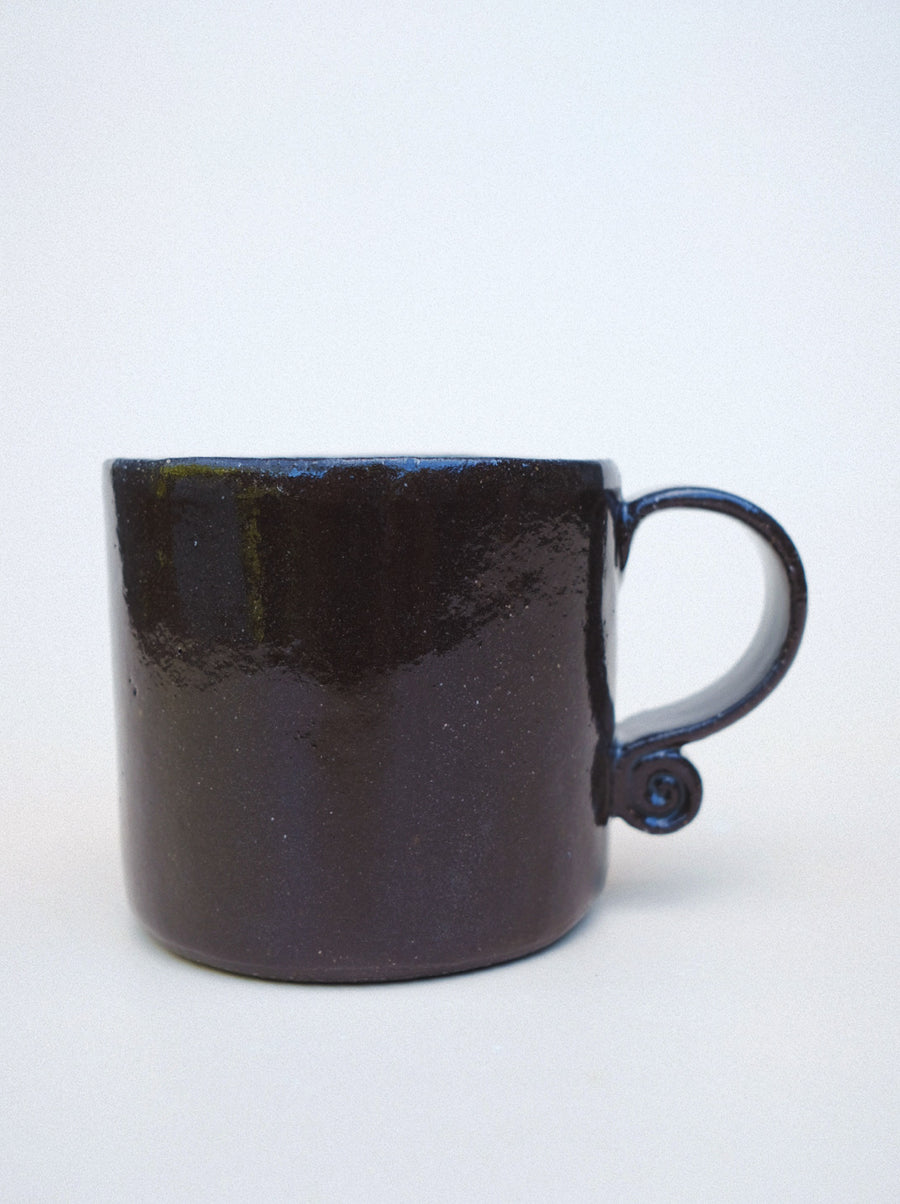 Spiral Handle Mug Brown