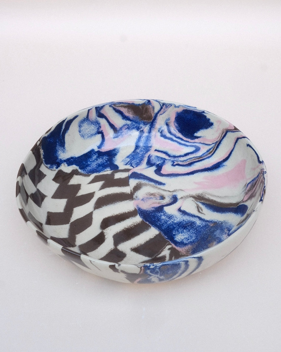 Pink & Cobalt Nerikomi Bowl