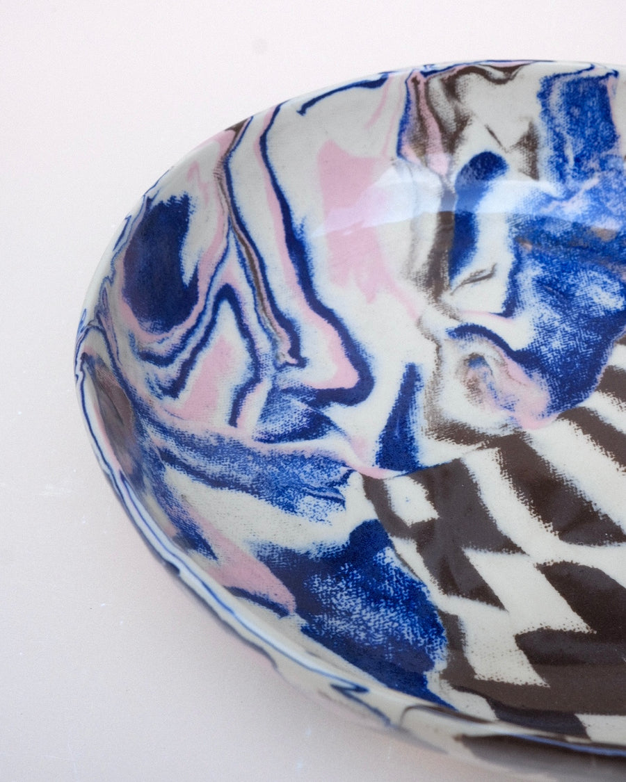 Pink & Cobalt Nerikomi Bowl