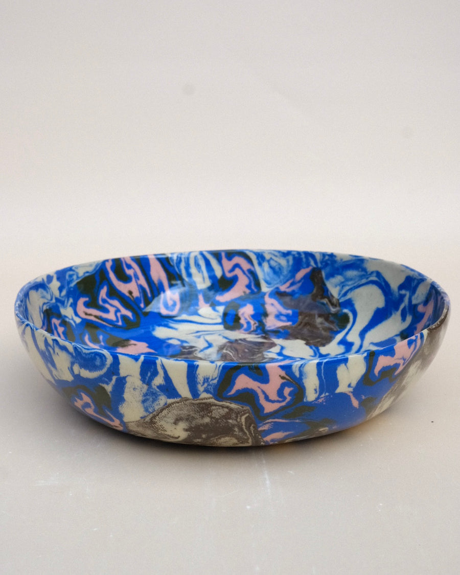 Pink Blue Green Nerikomi Bowl