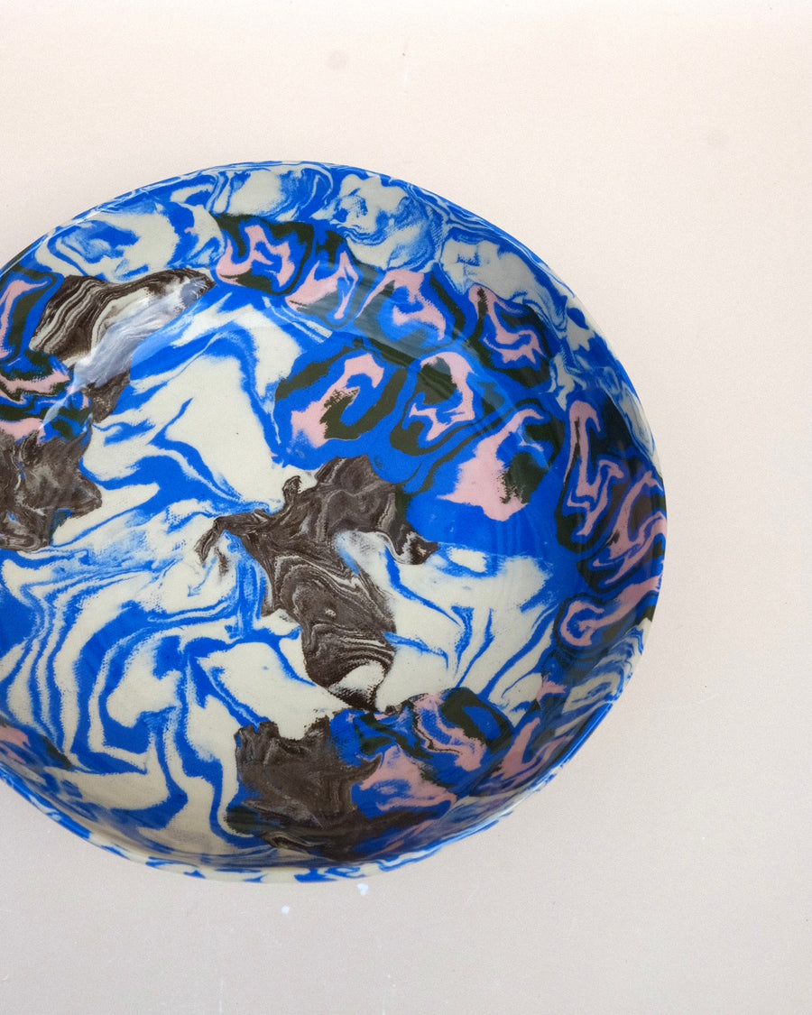 Pink Blue Green Nerikomi Bowl