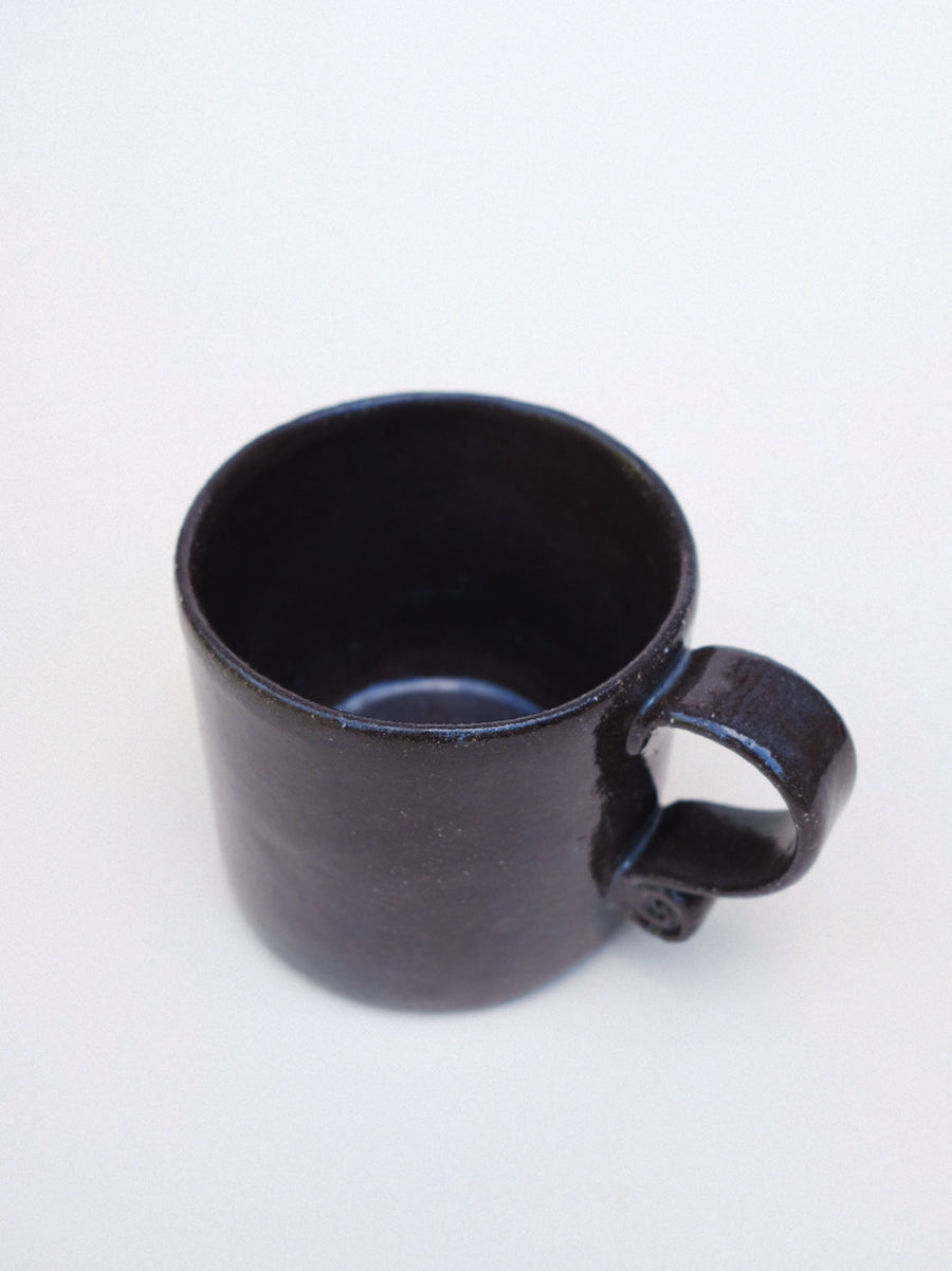 Spiral Handle Mug Brown