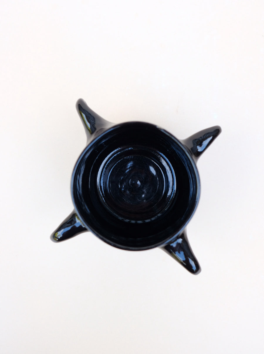 Black obsidian Horn Mug