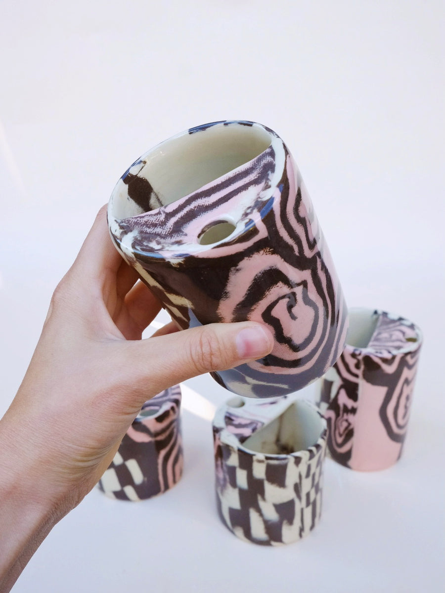 N.92 Pink Spirals Sippy Cup