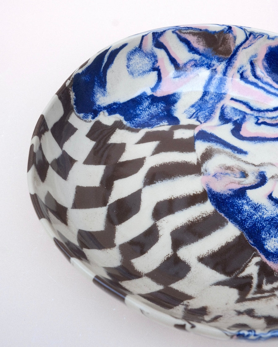 Pink & Cobalt Nerikomi Bowl