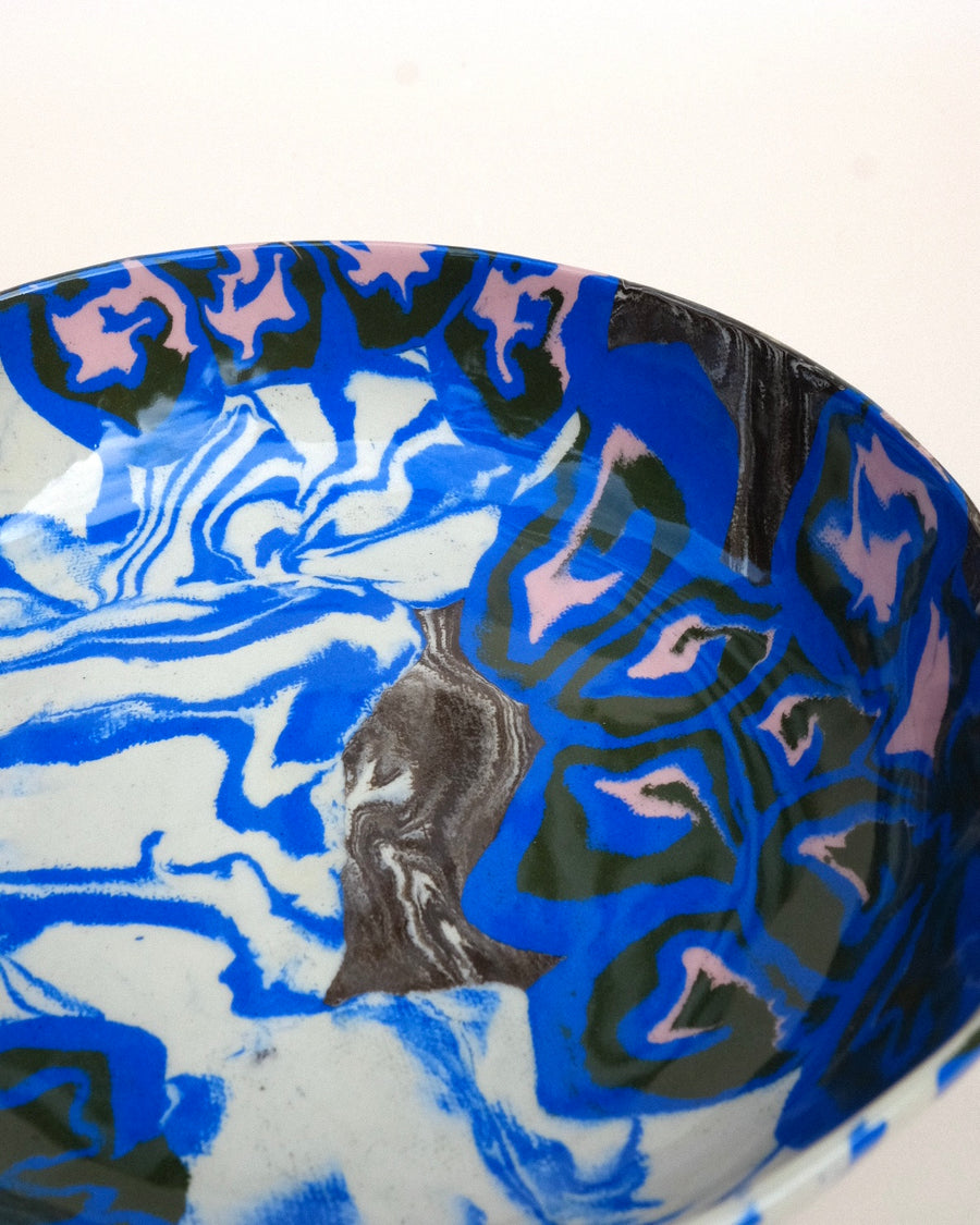 Pink Blue Green Nerikomi Bowl