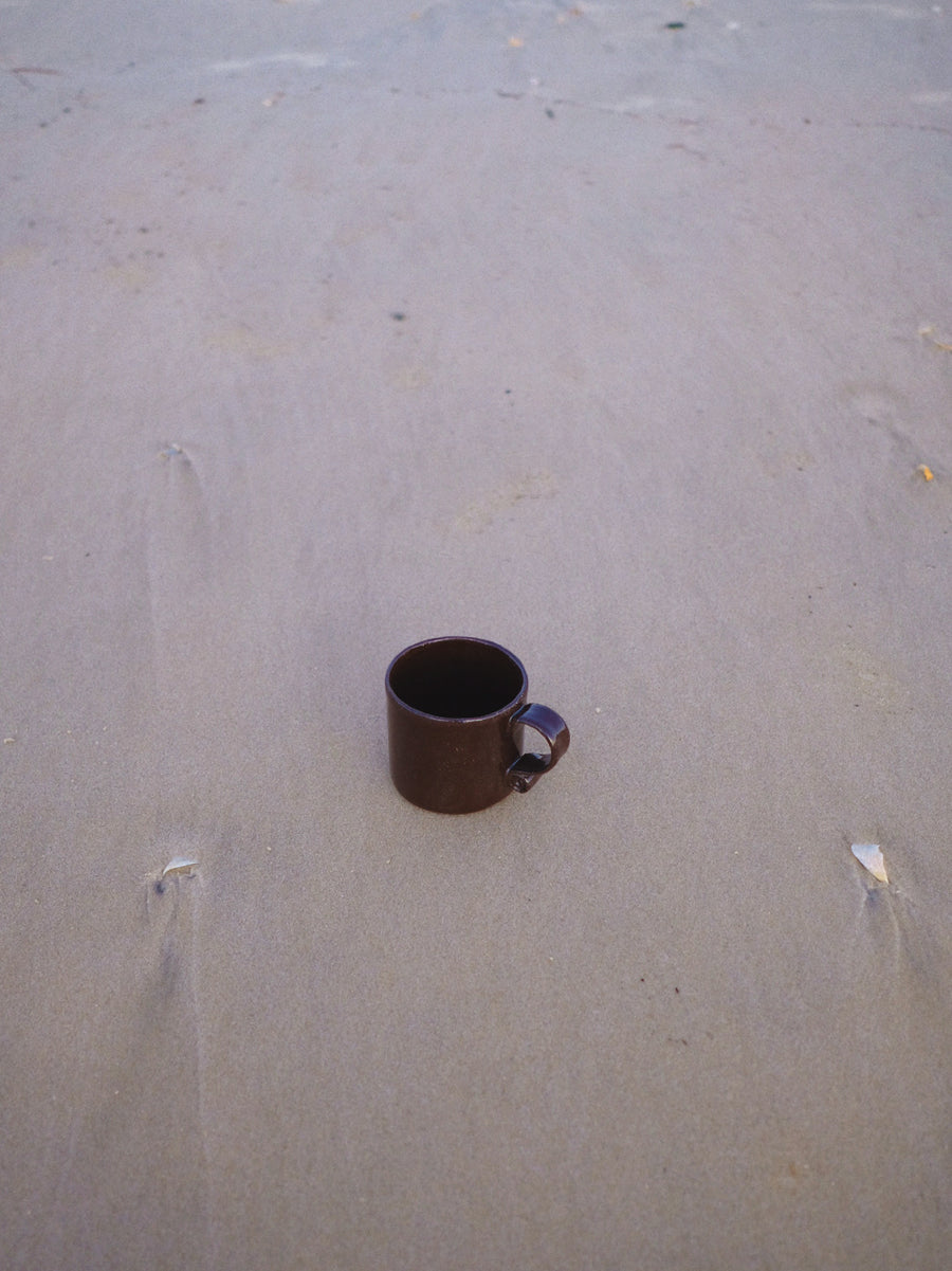 Spiral Handle Mug Brown