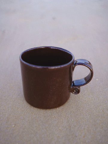 Spiral Handle Mug Brown